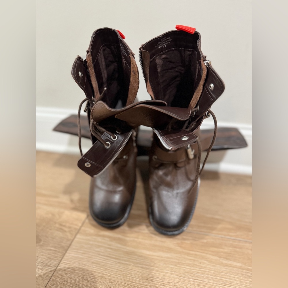 Charles by Charles David Dark Brown Leather Boots - Picture 4 of 12